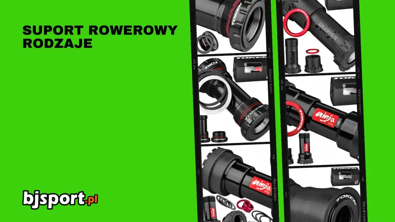Różne rodzaje suportów rowerowych marki Token i Ninja.