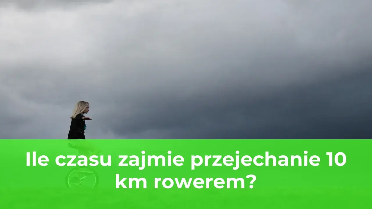 Dziewczynka na monocyklu pod burzowym niebem. Ile czasu zajmie przejechanie 10 km rowerem?
