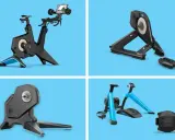 Różne modele trenażerów rowerowych, w tym Tacx Flux 2, pozwalają na trening w domu.