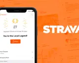 Aplikacja Strava pokazuje osiągnięcie "Lokalna Legenda" po 27 przejazdach rowerem.