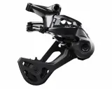 Czarny, nowoczesny przerzutka tylna Shimano Deore LX, gotowa na każde wyzwanie terenowe.