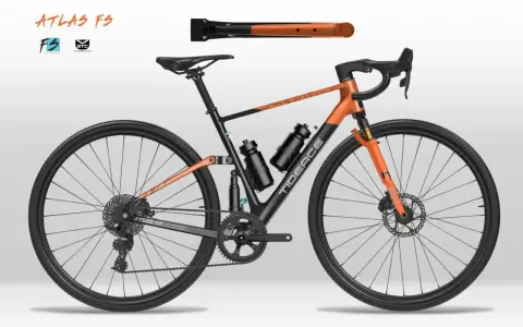 Pomarańczowy gravel z amortyzatorem, idealny na każdą trasę. Model Atlas FS gotowy na przygody.