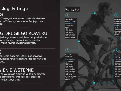 Kobieta na rowerze podczas sesji bike fitting. Dopasowanie roweru do ciała poprawia komfort i zapobiega bólom.