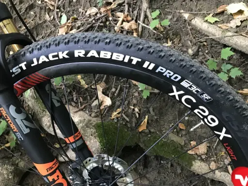 Opona CST Jack Rabbit II Pro 29x na rowerze górskim, gotowa na leśne ścieżki.