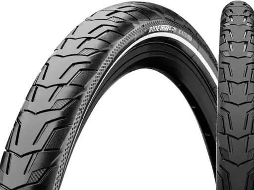 Opona rowerowa 700x45c "Ride City Extra" z agresywnym bieżnikiem, idealna na miejskie trasy.
