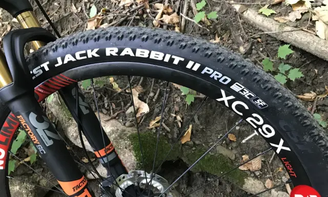 Opona CST Jack Rabbit II Pro 29x na rowerze górskim, gotowa na leśne ścieżki.