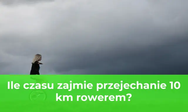 Dziewczynka na monocyklu pod burzowym niebem. Ile czasu zajmie przejechanie 10 km rowerem?