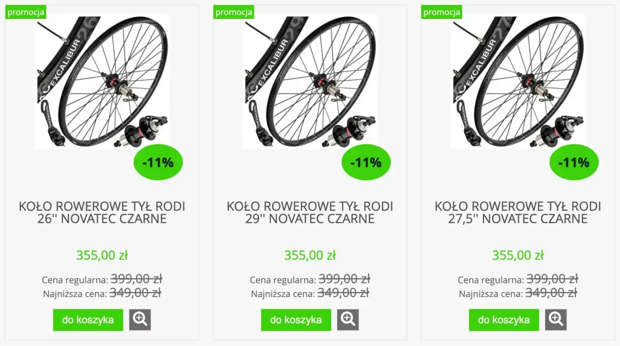 Koła rowerowe tylne 26